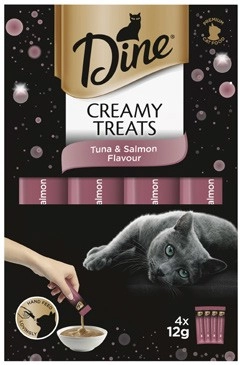 Dine Creamy Treats Cat Food 4x12g