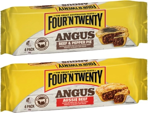 Four'N Twenty Angus Beef Pie 4 Pack 700g