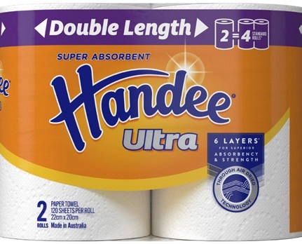 Handee Ultra Double Length Paper Towel 2 Pack