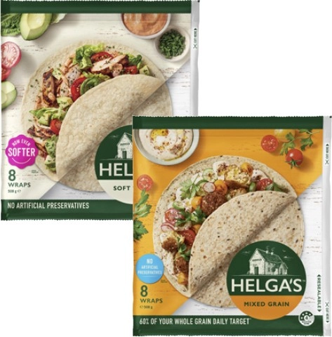 Helga's Wraps 445g-508g