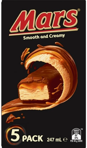 Mars Frozen Smooth & Creamy Bar 5 Pack 247mL