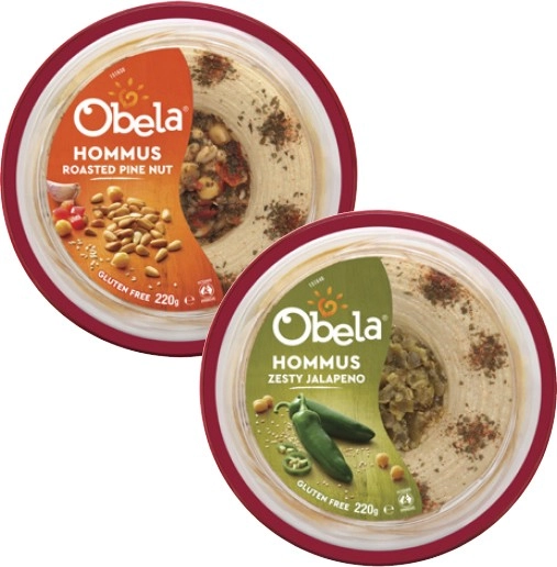 Obela Garnished Hommus Dip 220g