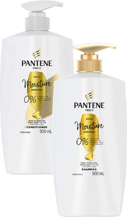 Pantene Shampoo or Conditioner 900mL