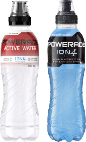 Powerade Sports Drink or Active Water 600mL