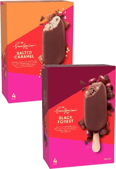 The Sweetporium Ice Cream Sticks 4 Pack 380mL