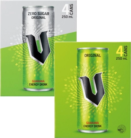 V Energy Drink 4x250mL