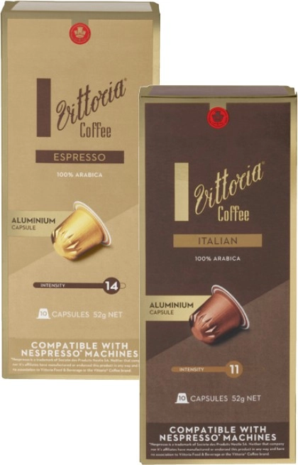 Vittoria Nespresso Compatible Coffee Capsules 10 Pack