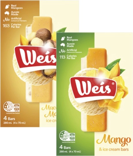 Weis Bars 4 Pack-6 Pack 264mL-280mL