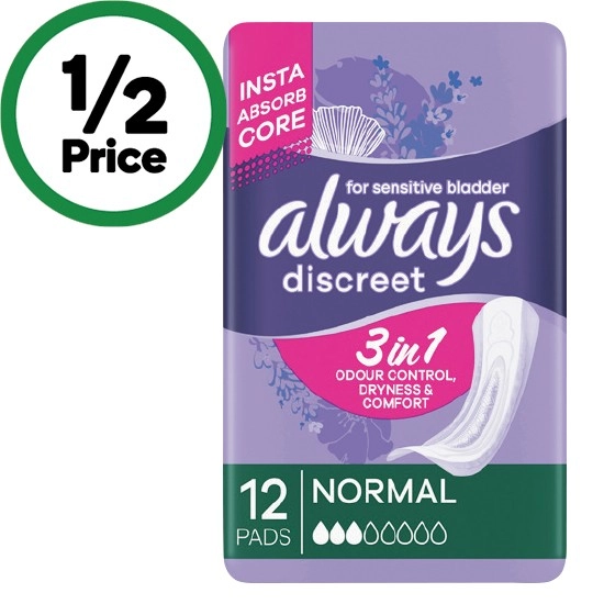 Always Discreet Pads Pk 6-12