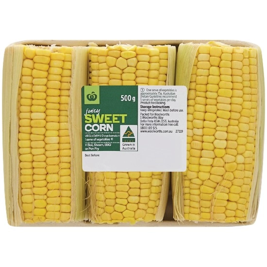 Australian Sweet Corn 500g Pack