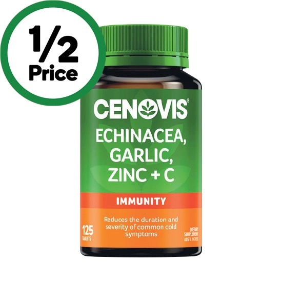 Cenovis Echinacea, Garlic, Zinc + Vitamin C Pk 125#