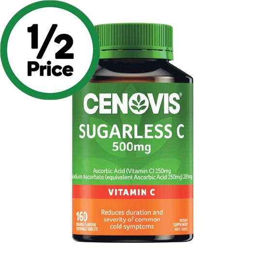 Cenovis Sugarless Vitamin C 500mg Chewable Tablets Pk 160#