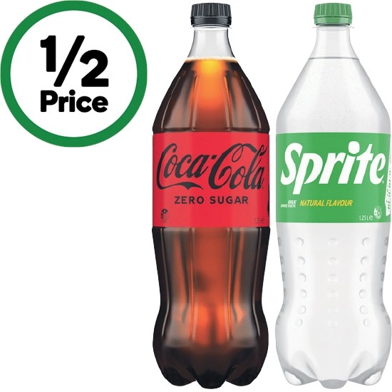 Coca-Cola Classic, Zero Sugar, Diet, Sprite or Fanta Soft Drink Varieties 1.25 Litre