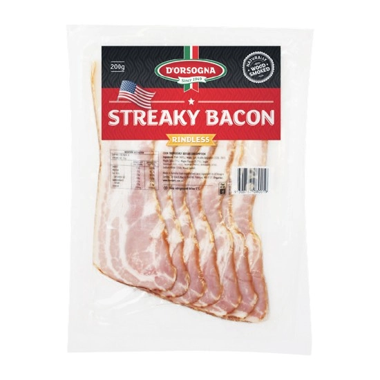 D’Orsogna Streaky Bacon 200g – From the Fridge