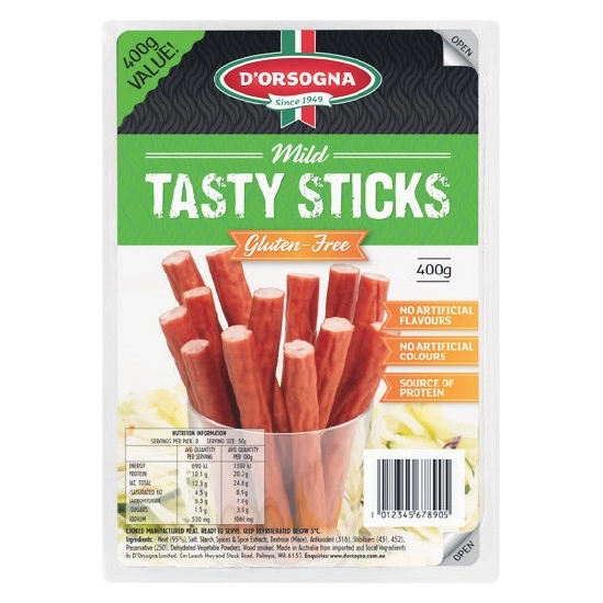 D’Orsogna Tasty Sticks 400g – From the Deli