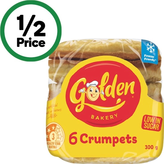 Golden Crumpets Rounds Pk 6