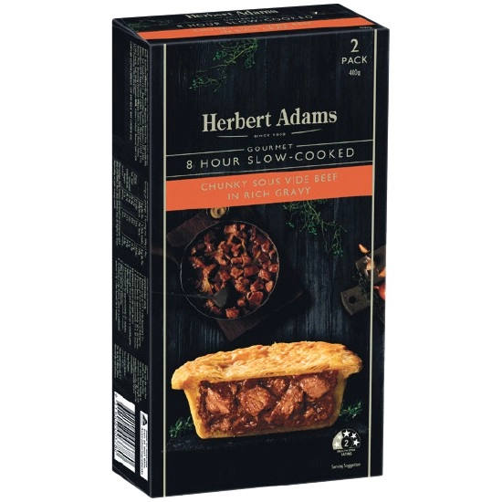 Herbert Adams Premium Pies 400-420g Pk 2