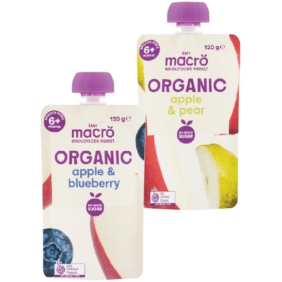 Macro Organic Baby Food Pouch 120g