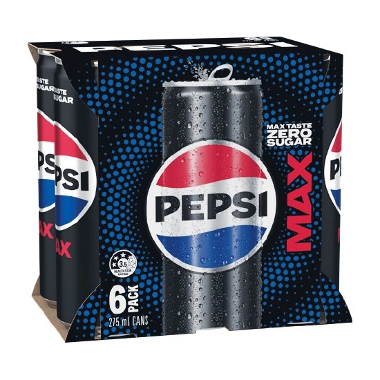 Pepsi Max, Schweppes Lemonade, Solo or Sunkist 6 x 275ml