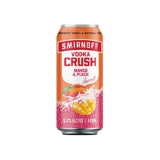 Smirnoff Crush Mango & Peach Cans 4x440ml