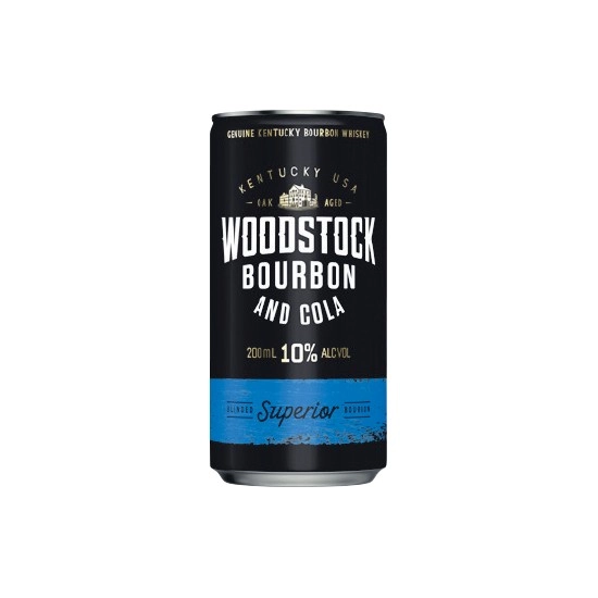 Woodstock Bourbon & Cola 10% Cans 4x200ml