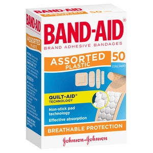 BAND-AID Assorted Plastic Bandages 50 Strips