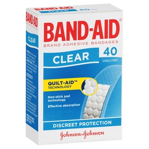 BAND-AID Clear Bandages 40 Strips