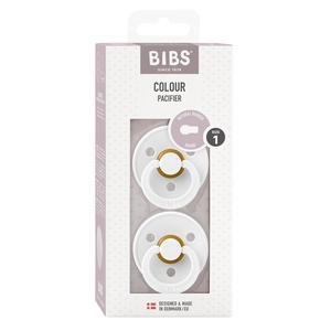 Bibs Pacifier White Size 1 2 Pack