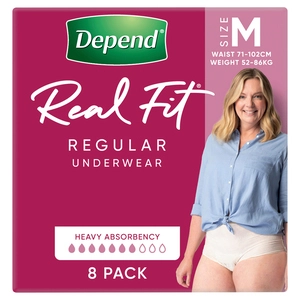 Depend Realfit Underwear for Women Medium 8 Pack