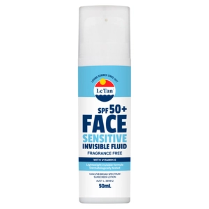 Le Tan Face Sensitive Invisible Fluid Sunscreen SPF50+ 50mL