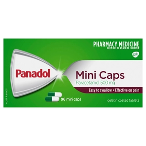 Panadol Paracetamol 500mg Mini Caps 96 Caplets