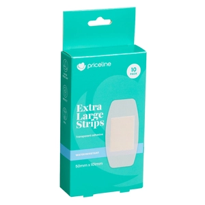 Priceline Extra Large Strips Water Resistant 10 Pack