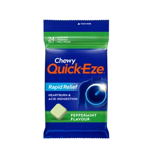 Quick Eze Chewy Peppermint Flavour 24 Tablets