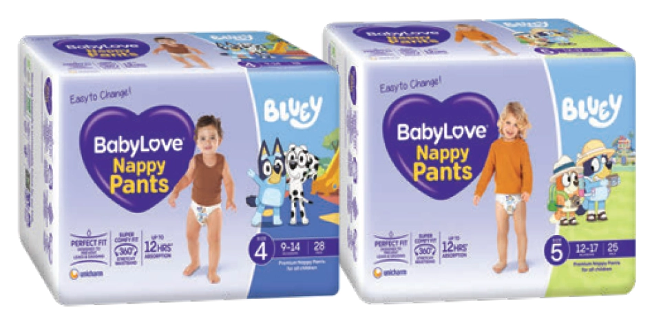 BabyLove Nappy Pants Size 4 28 Pack or Size 5 25 Pack