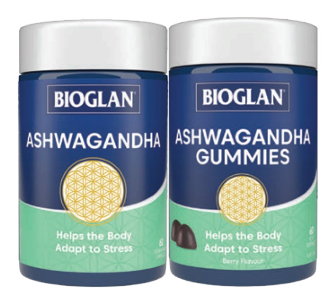 Bioglan Ashwagandha 60 Capsules or 60 Gummies