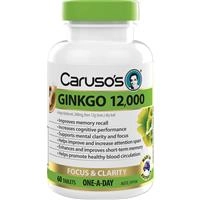 Caruso’s Ginkgo 12,000 60 Tablets