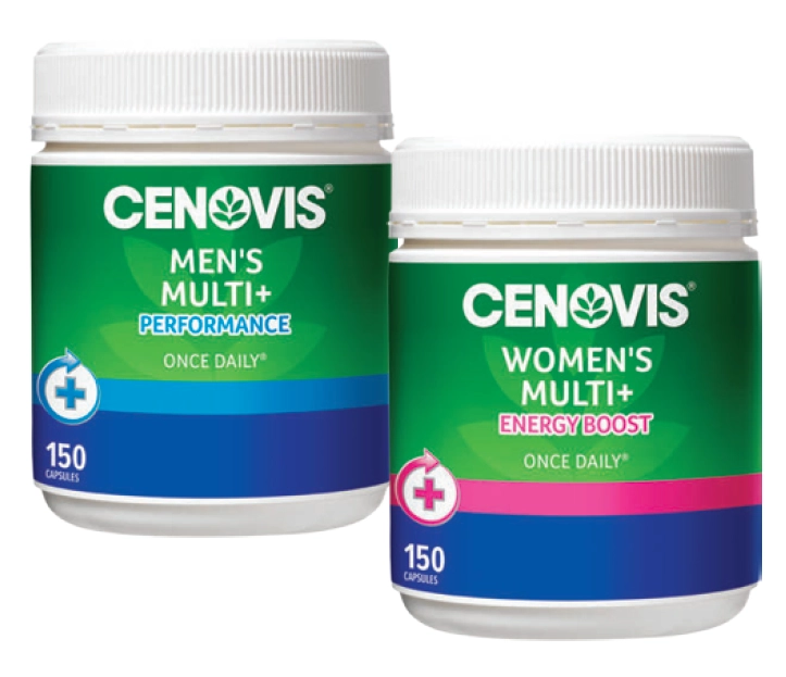 Cenovis Men’s Multi + Performance or Women’s Multi + Energy Boost 150 Capsules