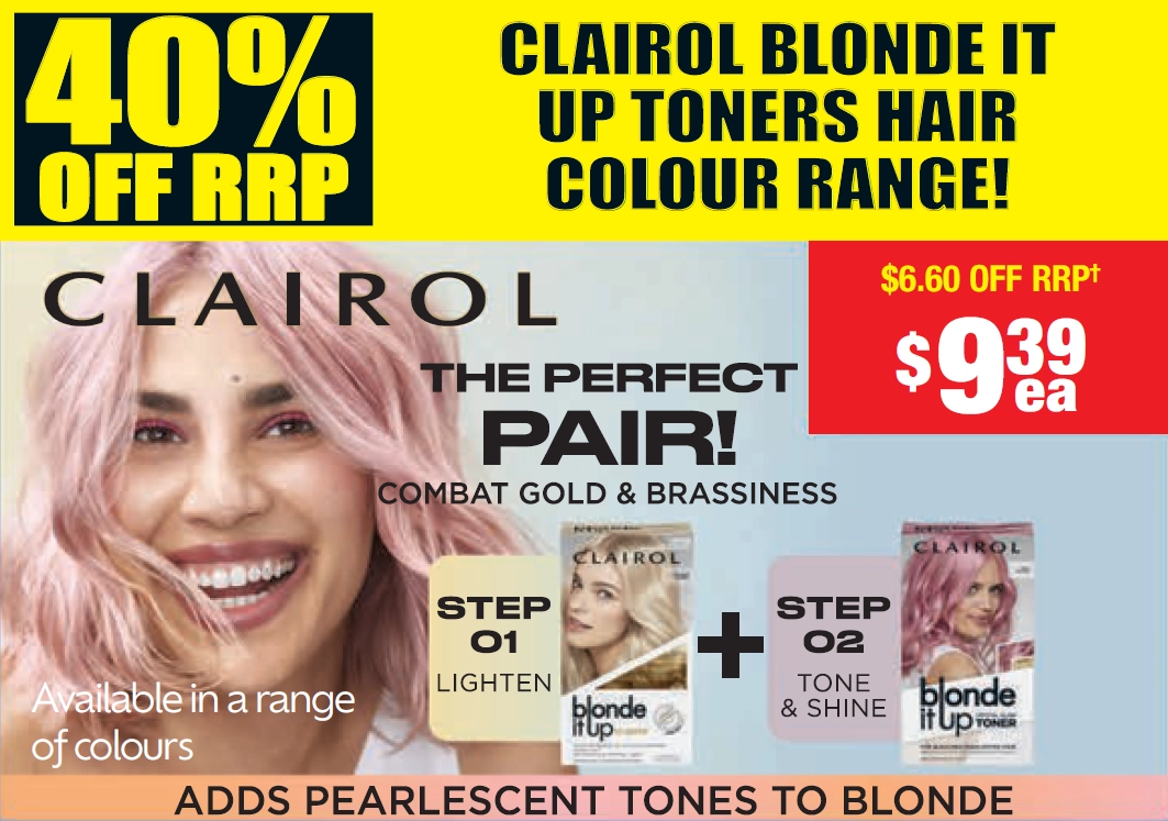 Clairol Blonde It Up Toners Hair Colour Range