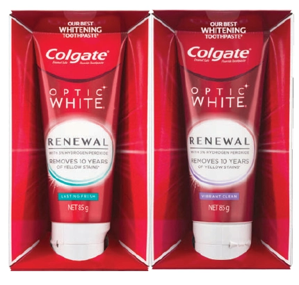 Colgate Optic White Renewal Lasting Fresh or Vibrant Clean 85g