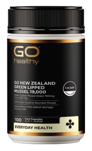 Go Healthy New Zealand Green Lipped Mussel 19,000 100 Hard Capsules