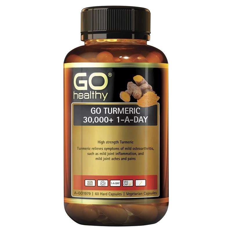 Go Healthy Turmeric 30,000+ 1-A-Day 60 Vege Capsules