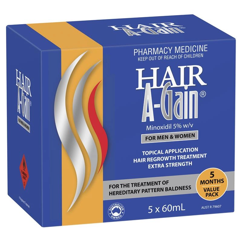 Hair A-Gain Hair Regrowth Treatment Extra Strength 5 x 60ml