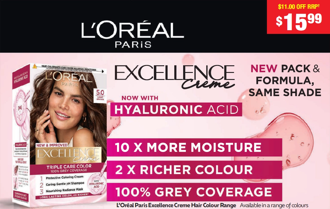 L’Oréal Paris Excellence Creme Hair Colour Range