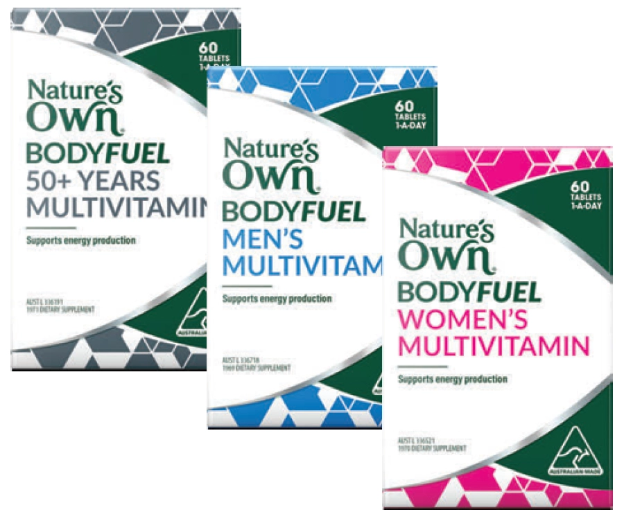 Nature’s Own Bodyfuel 50+, Men’s or Women’s Multivitamin 60 Tablets