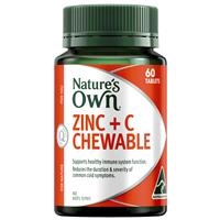 Nature’s Own Zinc + C Chewable 60 Tablets