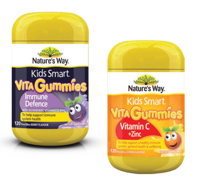 Nature’s Way Kids Smart Vita Gummies Immune Defence or Vitamin C + Zinc 120 Pastilles