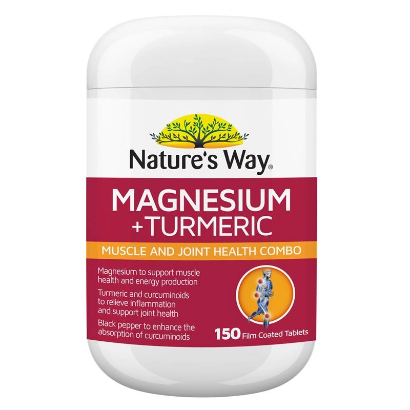 Nature’s Way Magnesium + Turmeric 150 Tablets