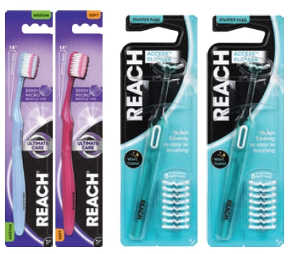 Reach Toothbrush Ultimate Care Medium or Soft or Access Flosser Starter Pack