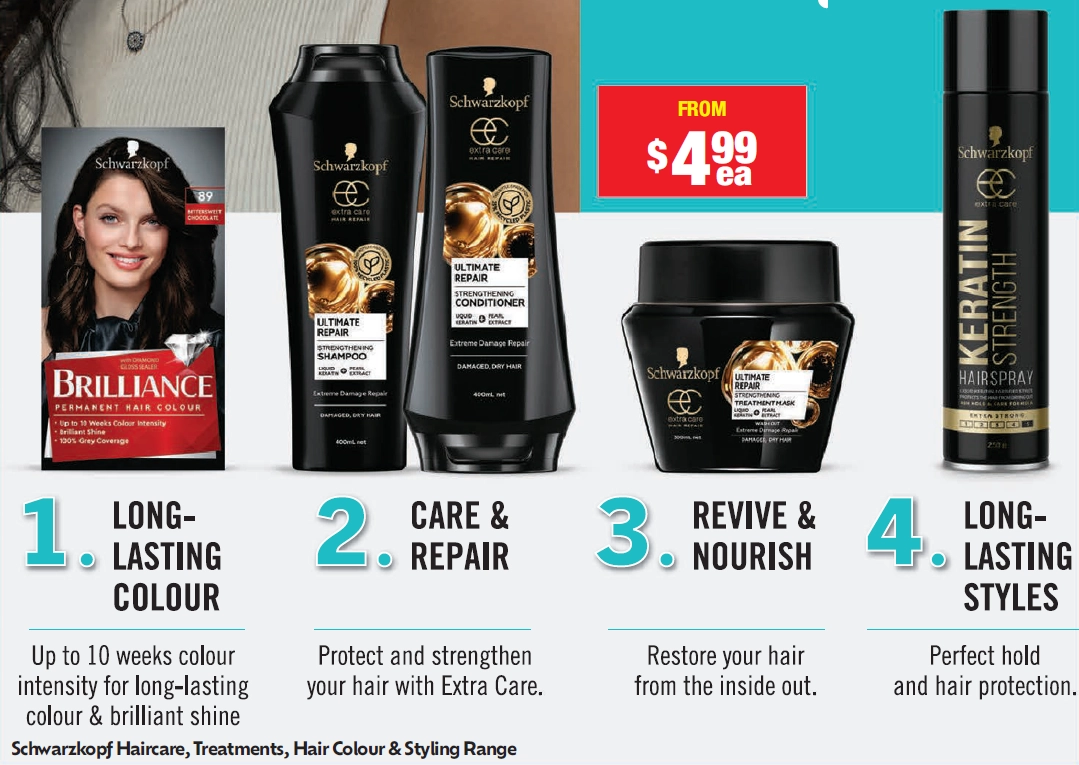 Schwarzkopf Haircare, Treatments, Hair Colour & Styling Range