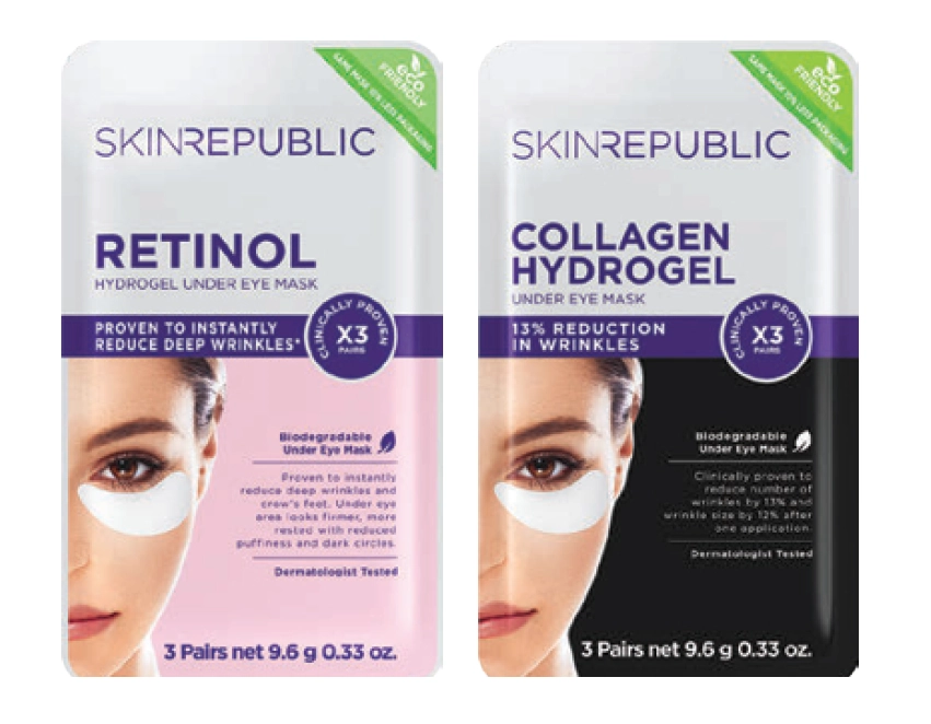 Skin Republic Retinol or Collagen Hydrogel Under Eye Mask 3 Pack